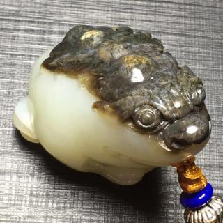和田玉俄料,招财金蟾