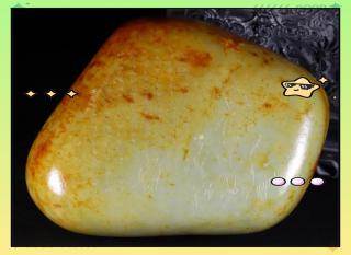 🏺 明代和田玉童子拜观音原石摆件 🎭